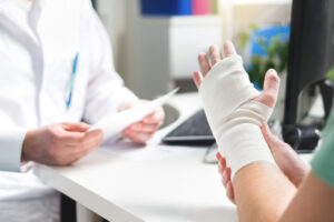 How are fractures treated after a car accident?